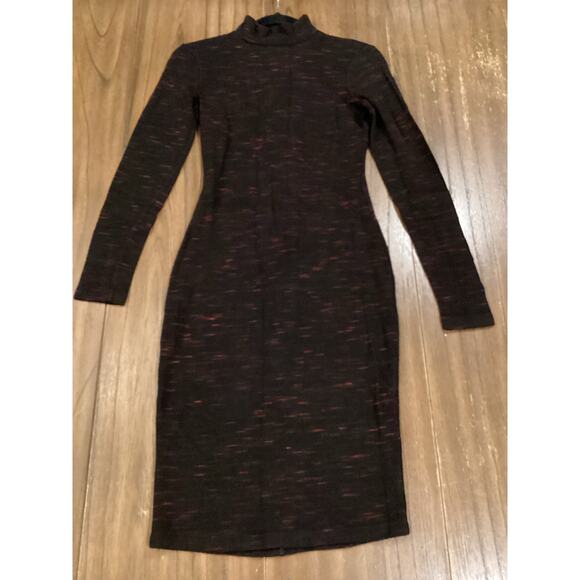 Reiss 1971 Dora HIGH-NECK JERSEY DRESS long sleeve classy knee length bodycon 4 - Picture 3 of 13